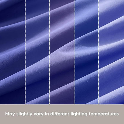 Nestl Microfiber 5-Piece Split King Sheet Set, Royal Blue, Hotel Luxury, Wrinkle Free, Extra Soft Bedding Sheets & Pillowcases