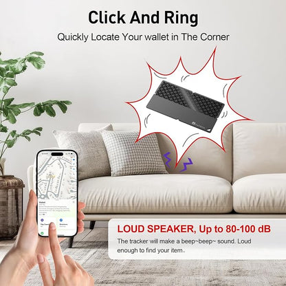 2026 Apple MFi Certified Wallet Tracker Smart Card for Find My iPhone Ultra Thin Air Tracker Tag for Travel, 5 Years+ Staying Power, IP69 Waterproof, Key Finder & Item Locator for Keys, Bags, Passport