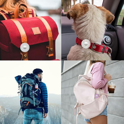 for Airtag Holder for Dog Collar, Cibaabo Silicone Air Tag Case Cover Compatible with Apple Airtags for 0.8-1.2inch Cat Pet Collar Harness Loop | for 0.8-1.2inch Pet Collar | doesn't dangle | Compact | Easy Installation | Compatible with Apple Airtags