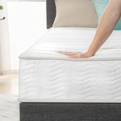 Zinus 10 Inch Foam and Spring Hybrid Mattress [New Version], Full, Fiberglass Free, Medium Firmness, Durable Support, Certified Safe Foams & Fabric, Mattress in A Box