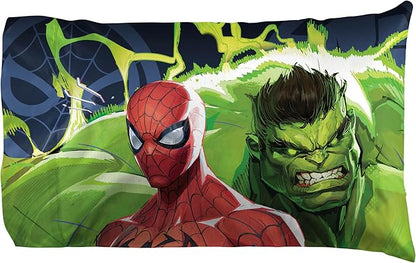 Jay Franco Kids Sheet Set with Fitted, Flat Sheets & Pillow Cover - Ultra-Soft Bedding with Pillowcase for Room Decor, Multi - Marvel Rivals, 3 Piece Twin