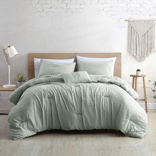 Modern Threads 4-Piece Garment-Washed Comforter Set Beck Spa Queen