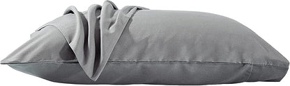 Evolive Ultra Soft Brushed Microfiber Standard Size 20"x30" Pillowcases Pair Set of 2 with Envelope Closure (20"x30" Standard, Charcoal Grey)
