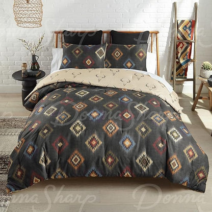 Donna Sharp Phoenix Comforter Bedding Set - 3-Piece Queen Size Reversible Comforter Set - Includes 1 Plush Comforter and 2 Pillowcases - Machine Washable