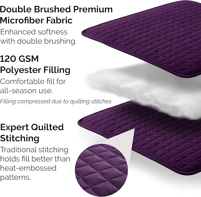 Southshore Fine Living, Inc. Quilts, Queen Size/Full Size Quilt Bedding Set, Stain & Pet Hair Resistant Bedding, Coverlet Queen Size/Full Size Lightweight Bedspread with 2 Pillow Shams, Purple