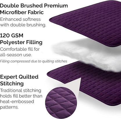 Southshore Fine Living, Inc. Twin XL Comforter Quilt Set, Dorm Bedding Essentials, Stain Resistant, Machine Washable Purple Bed Spread, Twin XL Quilt Bedspread Set with Matching Pillow Sham, Purple