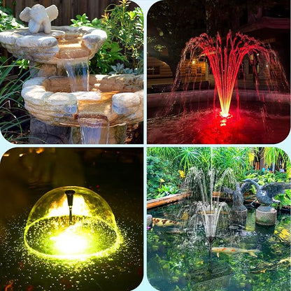 RGB Pond Filter with Pump Fountain Kits, 660GPH Pond Filter Box With 40W Pond Pump & RGB Auto-Cycle LED Lights, Koi Pond Filters for Outdoor Ponds Clean, Clear, and Add Water Features