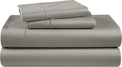 LANE LINEN 100% Egyptian Cotton Full Size Bed Sheets Set, Soft & Comfy No Pill Fade Resistant Natural Cooling Mercerized Cotton Sheets Full Size Bed 15" Deep Pocket - Charcoal