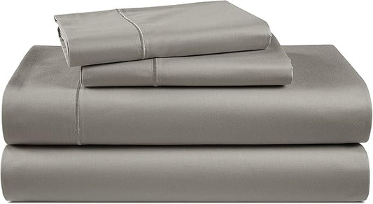 LANE LINEN 100% Egyptian Cotton Full Size Bed Sheets Set, Soft & Comfy No Pill Fade Resistant Natural Cooling Mercerized Cotton Sheets Full Size Bed 15" Deep Pocket - Charcoal