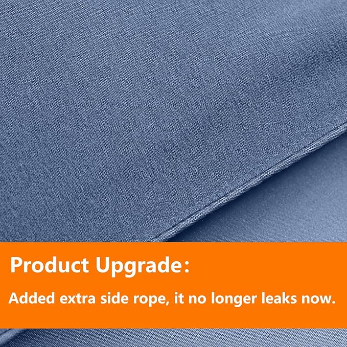 TAIMIT Slate Blue King Comforter Set - 7 Pieces, Bed in a Bag Bedding Sets with All Season Soft Quilted Warm Fluffy Comforter,Flat Sheet,Fitted Sheet,2 Pillow Shams,2 Pillowcases