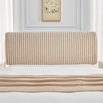 4.7" Upholstered Modern Headboard for Queen Size Bed, Height Adjustable and Ergonomic Headboard, Easy Assemble, Sturdy and Durable, Faux Rabbit Fur, Light Camel