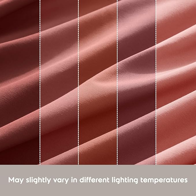 Nestl Twin Sheet Set - 1800 Ultra-Soft Microfiber Twin Bed Sheets - Double Brushed - Deep Pockets - Easy Fit - Extra Soft - 3 Piece Set - Bedding Sheets & Pillowcases (Twin, Pink Clay)