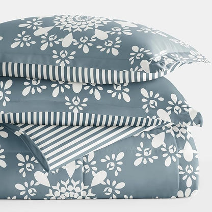 Linen Market Reversible King Size Comforter Set (3 Piece) - Bring Luxury Home with Our Soft and Lightweight Down Alternative Comforter King Set - This Includes Your King Comforter and 2 Pillow Shams