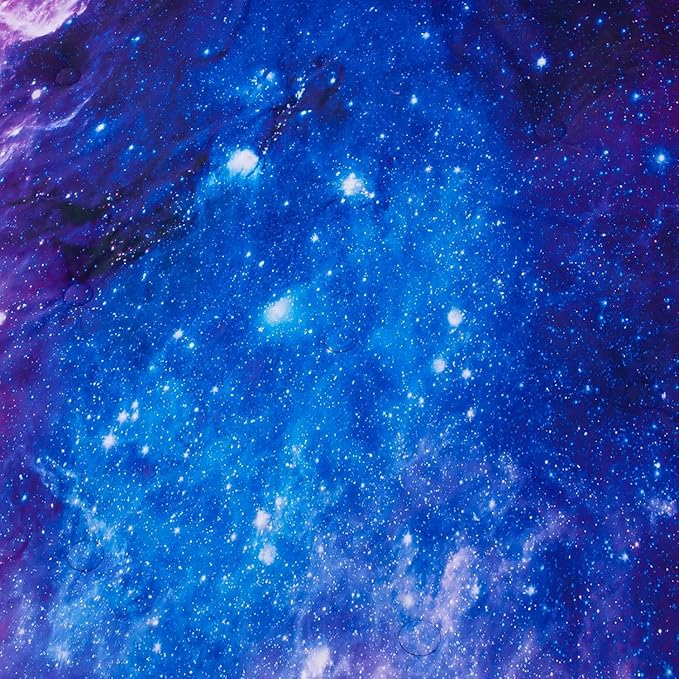 NINENINE Galaxy Bedding 5PCS Twin Size Comforter Sets for Girls Purple Bedding Set Bed in a Bag Space Bedding Set(1Comforter, 1Flat Sheet, 1Fitted Sheet, 2Pillowcases)…