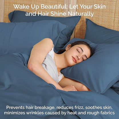 Viscose Bamboo Sheets - Cal King Sheet Set 4PC - Cooling Sheets for Hot Sleepers with Moisture Wicking Technology - Silky Soft 18 Inch Deep Pocket - Storm 72"x84"