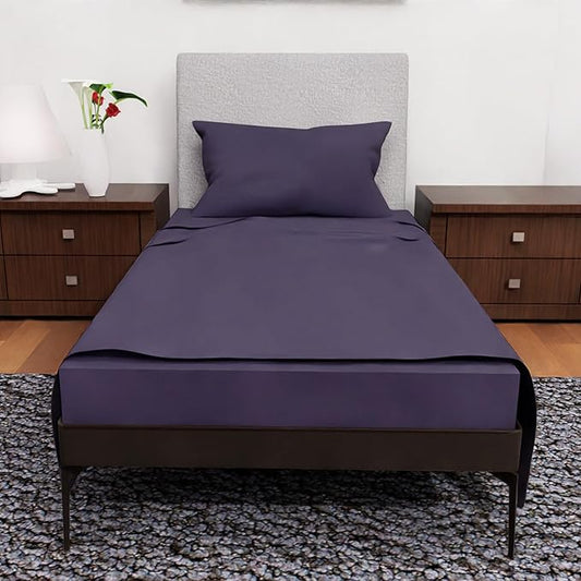 Twin XL Sheet Set - 3 Pcs Set - Fade Resistant Double Brushed MicrofiberXL Twin Sheets, Deep Pocket, Cooling Sheets (Plum)