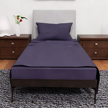 Twin Bed Sheets - 3-Pcs Deep Pocket Cooling Set - Soft and Durable Bedding for All Seasons - Luxurious Twin Size (Plum)