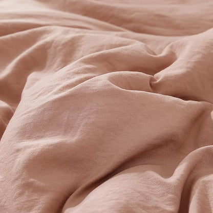 WRENSONGE Twin Comforter Set- 5 Pieces Clay Pink Twin Bed in a Bag, All Season Twin XL Bedding Sets with 1 Fitted Sheet, 1 Flat Sheet, 1 Pillow Sham and 1 Pillowcase