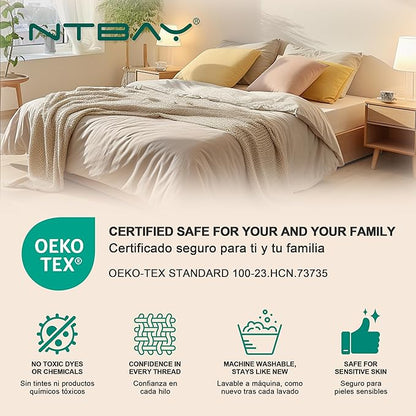 NTBAY 12 Pack Satin Standard Pillowcases for Hair and Skin, Luxurious and Silky Pillow Cases with Envelope Closure, 20 x 26 Inches, Aqua