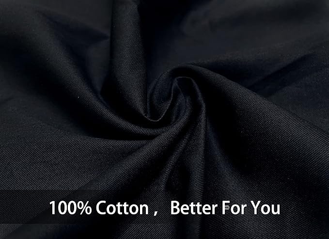 iMaylex Soft 100% Egyptian Cotton Zipper Pillow Case, Cozy and Lightweight Pillowcase, Set of 2, Black, Queen, 20" x 30"