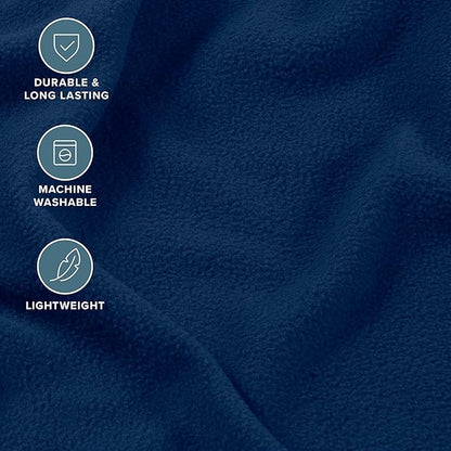 Bare Home Super Soft Fleece Sheet Set - Full Size - Extra Plush Polar Fleece, No-Pilling Bed Sheets - All Season Cozy Warmth (Full, Dark Blue)