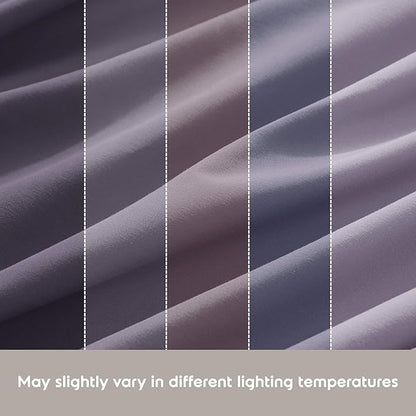 Nestl King Sheet Set - Luxury 1800 Ultra-Soft Microfiber King Bed Sheets - Double Brushed - Deep Pockets - Easy Fit - 4 Piece Set - Bedding Sheets & Pillowcases (King, Grayish Purple)