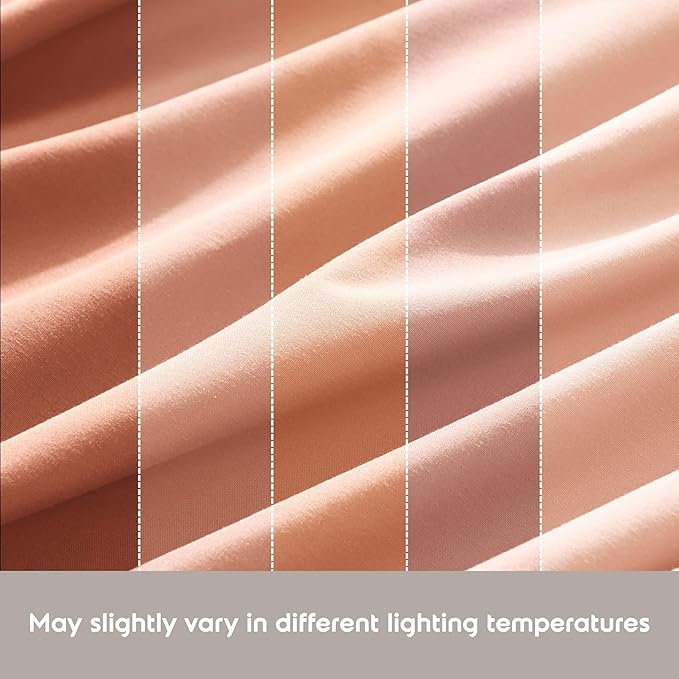 Nestl Full XL Sheet Set - Luxury 1800 Ultra-Soft Microfiber Full Extra Long Bed Sheets - Double Brushed - Deep Pockets - Easy Fit - 4 Piece Set - Bedding Sheets & Pillowcases (Full XL, Peach)