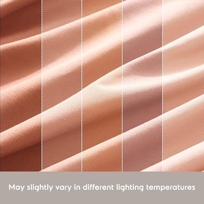 Nestl Full XL Sheet Set - Luxury 1800 Ultra-Soft Microfiber Full Extra Long Bed Sheets - Double Brushed - Deep Pockets - Easy Fit - 4 Piece Set - Bedding Sheets & Pillowcases (Full XL, Peach)