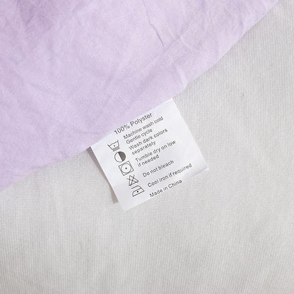 ROSGONIA Lavender Comforter Set Queen, 3pcs(1 Boho Purple Comforter & 2 Pillowcases) All Season Soft Bedding Lightweight Bedspread Blanket Quilt