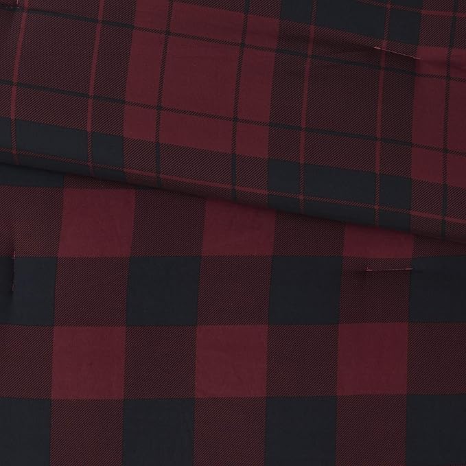 Madison Park Essentials Cozy Bed in A Bag - Reversible Comforter with Complete Sheet Set, Casual Plaid Cabin Design, All Season Cover, Decorative Pillow, Everest Plaid Red Twin(68"x86") 6 Piece