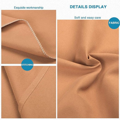 FLXXIE Body Pillow Cover - Super Soft Microfiber 20x54 Body Pillow Case - Envelope Closure, Wrinkle, Stain Resistant 20x54 Long Pillowcase, Tan