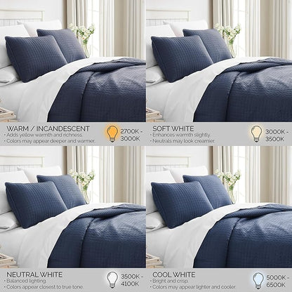 Southshore Fine Living, Inc. Summer Quilt Queen Size, Full Size Bedding Set, Pet Hair Resistant Bedding Coverlet Sets, Bedspreads Queen Size with 2 Pillow Shams, Quilted Comforter, Dark Blue Quilt