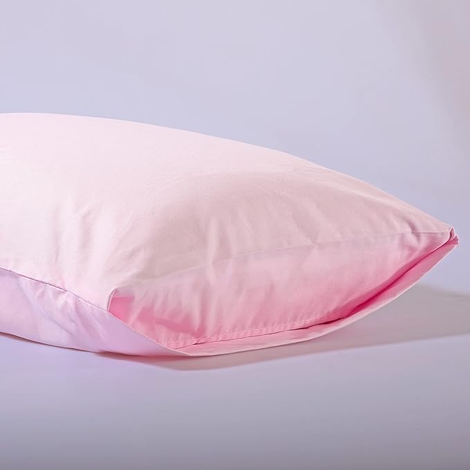 Evolive Ultra Soft Brushed Microfiber Standard Size 20"x30" Pillowcases Pair Set of 2 with Envelope Closure (20"x30" Standard, Pink)
