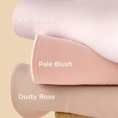 Bedsure Duvet Cover Twin/Twin XL Size - Soft Double Brushed Bedding Set for Kids & Adults, Zipper Closure, 2 Pieces, Includes 1 Duvet Cover (68"x90") & 1 Pillow Sham, NO Comforter, Blush Pink