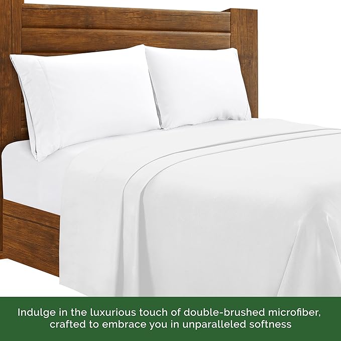 Luxury Flat Sheet on Amazon Elegant Comfort Wrinkle-Free 1500 Premier Hotel Quality 1-Piece Flat Sheet, Full Size, White