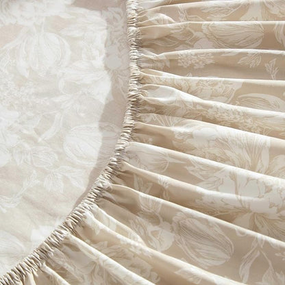 Laura Ashley - Full Sheet Set, Crisp & Cool Cotton Percale Bedding with Deep Pockets, Lightweight for Year Round Comfort, Bed Sheets with Matching Pillowcases (Meredith Brown)