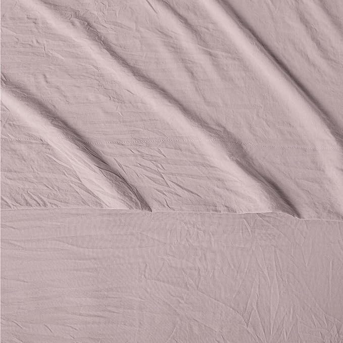 Amazon Basics Full Bed Sheet, 4-Piece Bedding Set, Double Brushed Microfiber, Ultra Soft, Easy Care, Purple