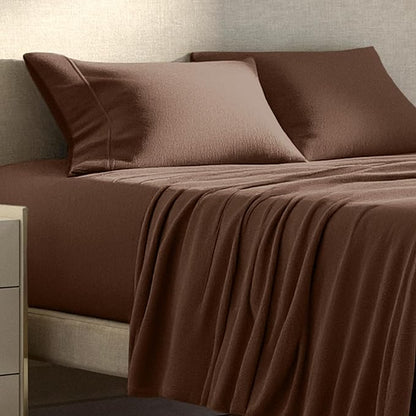 Bare Home Super Soft Fleece Sheet Set - Full Size - Extra Plush Polar Fleece, No-Pilling Bed Sheets - All Season Cozy Warmth (Full, Cocoa)