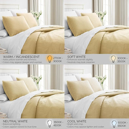 Southshore Fine Living, Inc. Twin Quilt Bedding Set, Soft Brushed Microfiber Coverlet, Stain & Pet Hair Resistant Bedding, Twin/Twin XL Quilt Bedspread Set with Matching Pillow Sham, Gold