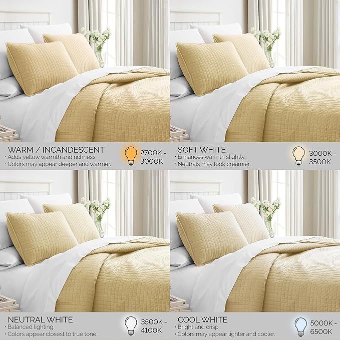 Southshore Fine Living, Inc. King Quilt Bedding Set, Soft, Lightweight Quilt, King Size Coverlet, Stain & Pet Hair Resistant Bedding, Standard or California Size with 2 Pillow Shams, Gold