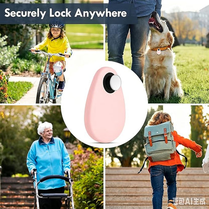 for Airtag Holder for Kids Baby Toddler Hidden 2 Pack GPS Tracker Case, Anti-Removal Airtag Silicone Case with Safety Pins, Suitable for Children, Elderly, Pets, Backpack, Luggage (Blue+Pink)