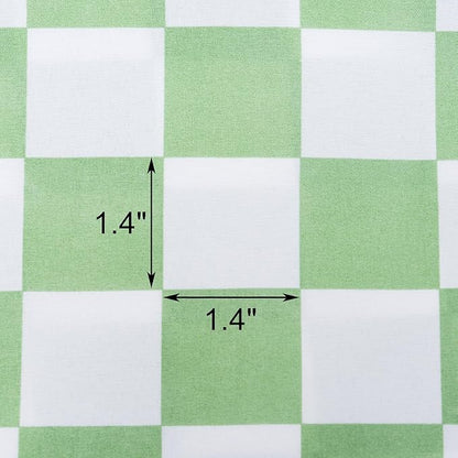 Best Season Bed Sheet Set 4 Piece -Full Size-Soft Durable Microfiber Bedding Sheet Set,Deep Pocket,Stain,Fade & Wrinkle Resistant Green and White Checkerboard Grid(Plaid Green&White)
