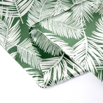 ZIMASILK 100% Pure Mulberry Silk Pillowcase for Hair and Skin Health,Both Sides 19 Momme Silk Floral Print,1pc (Standard 20''x26'',White Leaves)