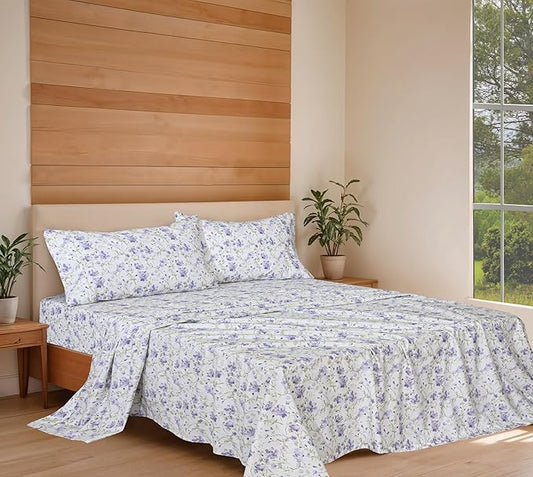 RUVANTI 100% Organic Cotton Sheets Twin XL, Percale Weave, GOTS Certified, 3-Piece Set, Deep Pocket 15", Crisp & Breathable, Soft Durable Bedding, Sábanas Algodón Orgánico – Heather
