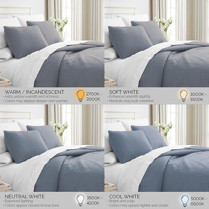 Southshore Fine Living, Inc. Twin Quilt Set, Quilted Blue Bedspread Twin/XL Quilt with Matching Pillow Sham, Soft Microfiber, Lightweight Coverlet Set, Easy Care, Machine Washable, Slate Blue
