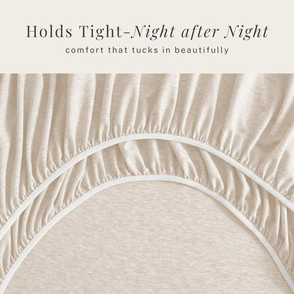 Hearth & Harbor Bed Sheets, Luxury Soft 6 Piece Bed Sheet Set Extra Deep Pocket Fitted Sheets Fits Mattress up to 21", Double Brushed Bedding Sheets & Pillowcases,