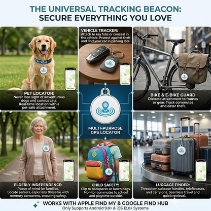 Dog Tracker, Smart Pet Tracker for Collar, Cat Tracker Collar, No Monthly Fee GPS Pet Locator, Waterproof Dog Collar Tracker for iOS Android