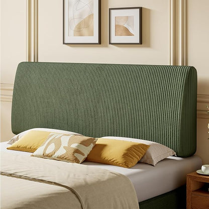 4.7" Upholstered Headboard for King Size Bed, Height Adjustable and Ergonomic Headboard, Easy Assemble, Sturdy and Durable, Olive Green