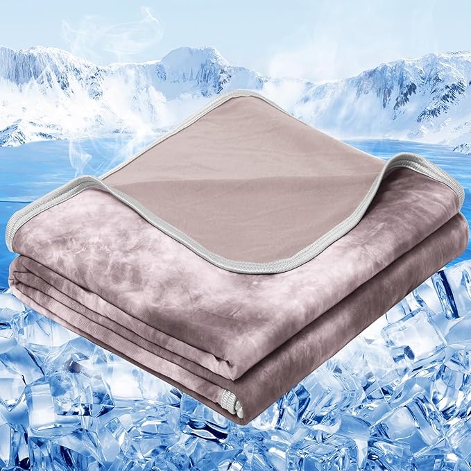 inhand Cooling Blanket Twin Size (60"x80"), Cooling Blankets for Hot Sleepers, Absorbs Heat to Keep Adults Cool for Summer Nights Sweats, Thin Cold Lightweight Blanket for Couch Bed, All Season Use