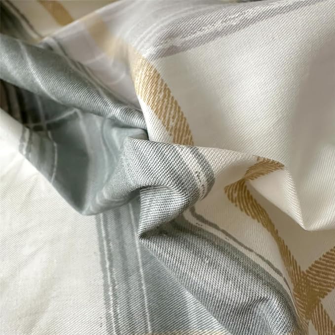 LifeTB Twin XL Comforter Set Geometric Checkered Plaid Bedding Comforter for All Seasons Boho Farmhouse Checkered Pattern Comforter Set Soft Lightweight Bedding Set for Men Boys Twin XL Size